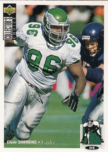 #179 Clyde Simmons - Philadelphia Eagles - 1994 Collector's Choice Football