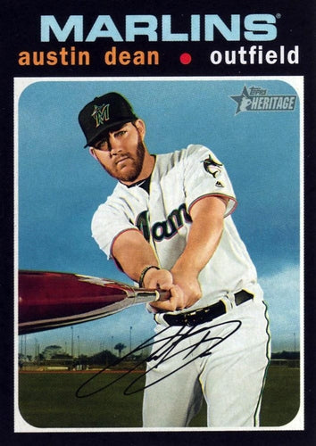 #179 Austin Dean - Miami Marlins - 2020 Topps Heritage Baseball