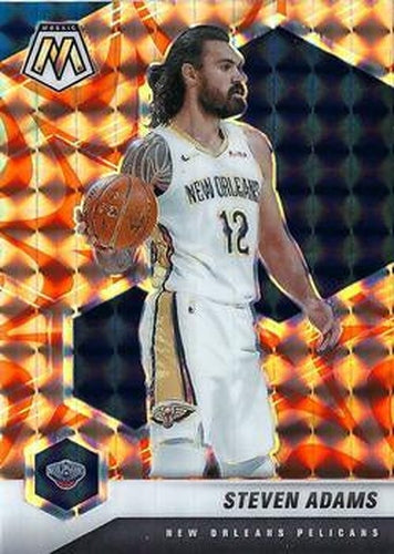 #179 Steven Adams - New Orleans Pelicans - 2020-21 Panini Mosaic - Mosaic Reactive Orange Basketball