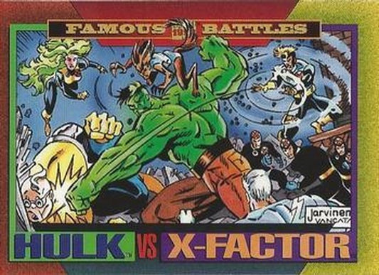 #179 Hulk vs X-Factor - 1993 SkyBox Marvel Universe
