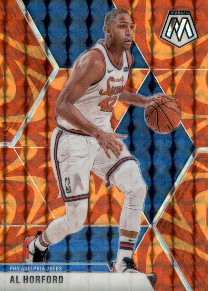 #179 Al Horford - Philadelphia 76ers - 2019-20 Panini Mosaic - Reactive Orange Basketball