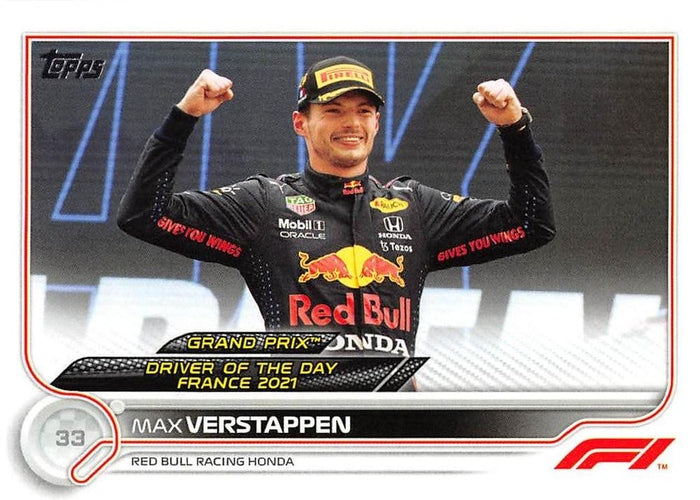 #179 Max Verstappen - Red Bull Racing Honda - 2022 Topps Formula 1 Racing