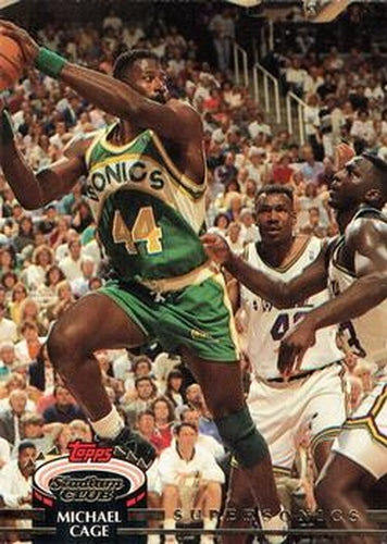 #17 Michael Cage - Seattle SuperSonics - 1992-93 Stadium Club Basketball