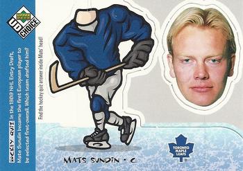 #BH17 Mats Sundin - Toronto Maple Leafs - 1998-99 UD Choice - Bobbing Head Hockey