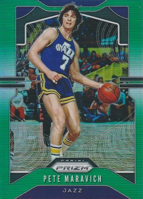#17 Pete Maravich - Utah Jazz - 2019-20 Panini Prizm - Prizms Green Basketball