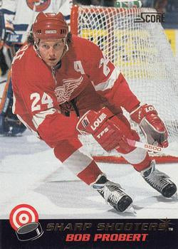 #17 Bob Probert - Detroit Red Wings - 1992-93 Score Canadian - Sharp Shooters Hockey