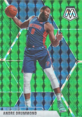 #17 Andre Drummond - Detroit Pistons - 2019-20 Panini Mosaic - Green Prizm Basketball