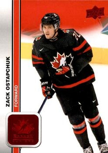 #17 Zack Ostapchuk - Canada - 2023 Upper Deck Team Canada Juniors - Red Foil Hockey