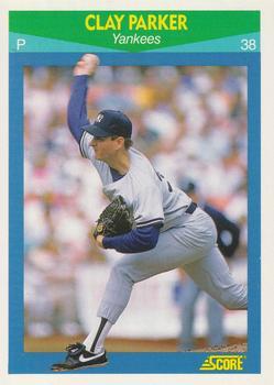 #17 Clay Parker - New York Yankees - 1990 Score Rising Stars Baseball