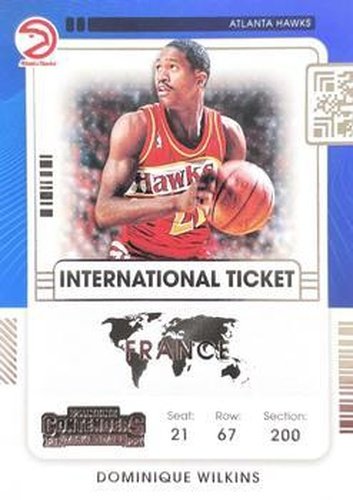 #17 Dominique Wilkins - Atlanta Hawks - 2021-22 Panini Contenders - International Ticket Basketball