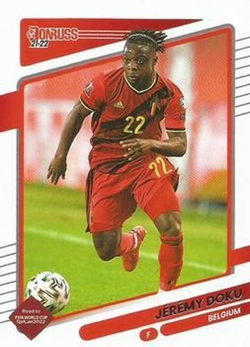 #17 Jeremy Doku - Belgium - 2021-22 Donruss Road to FIFA World Cup Qatar 2022 Soccer