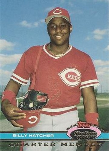 #NNO17a Billy Hatcher - Cincinnati Reds - 1991 Stadium Club Charter Member
