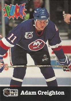 #17 Adam Creighton - New York Islanders - 1991-92 Pro Set PUCK Hockey