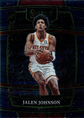 #17 Jalen Johnson - Atlanta Hawks - 2021-22 Panini Select - Blue Basketball