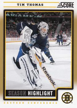 #17 Tim Thomas - Boston Bruins - 2012-13 Score - Gold Rush Hockey
