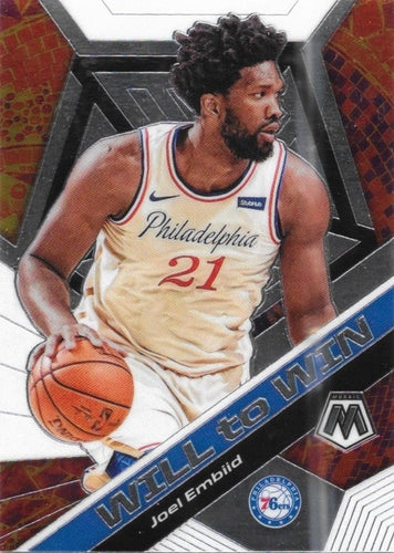 #17 Joel Embiid - Philadelphia 76ers - 2019-20 Panini Mosaic - Will to Win Basketball