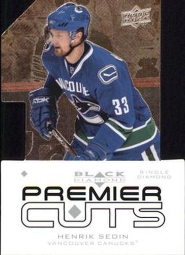 #PDC17 Henrik Sedin - Vancouver Canucks - 2008-09 Upper Deck Black Diamond - Premier Die Cut Hockey