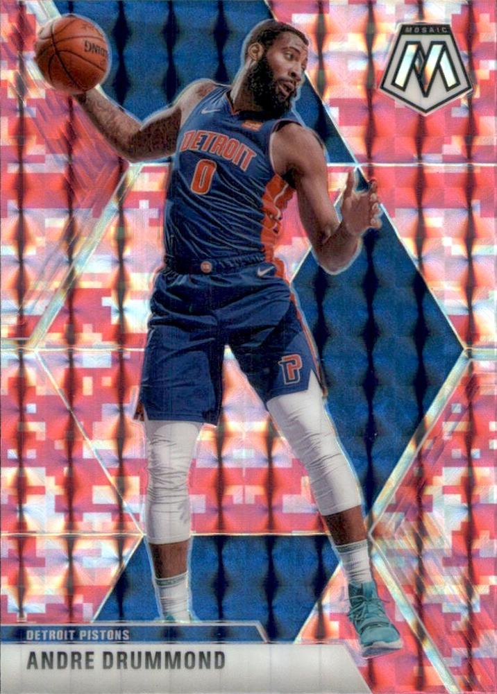 #17 Andre Drummond - Detroit Pistons - 2019-20 Panini Mosaic - Camo Pink Basketball