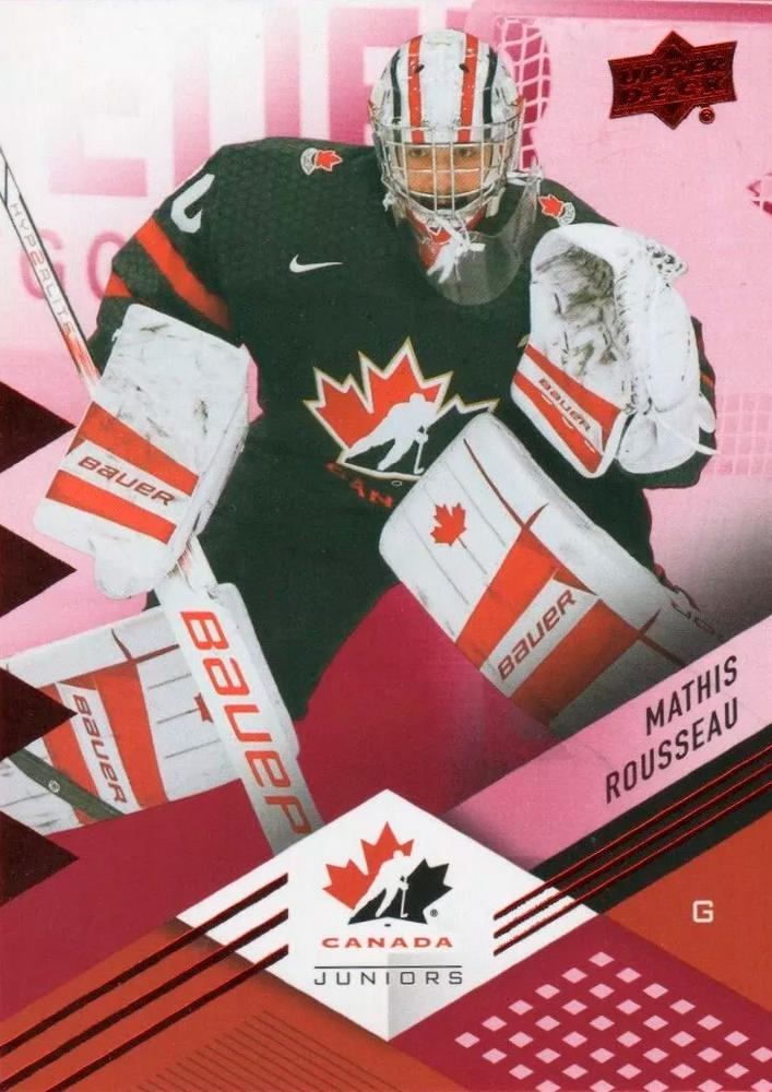 #17 Mathis Rousseau - Canada - 2024 Upper Deck Team Canada Juniors - Red Foil Hockey