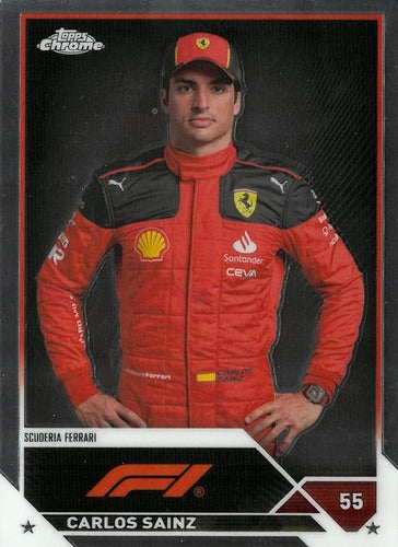 #17a Carlos Sainz - Scuderia Ferrari - 2023 Topps Chrome Formula 1 Racing