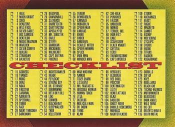 #180 Checklist - 1993 SkyBox Marvel Universe