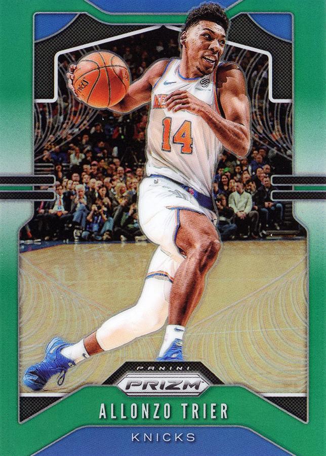#180 Allonzo Trier - New York Knicks - 2019-20 Panini Prizm - Prizms Green Basketball