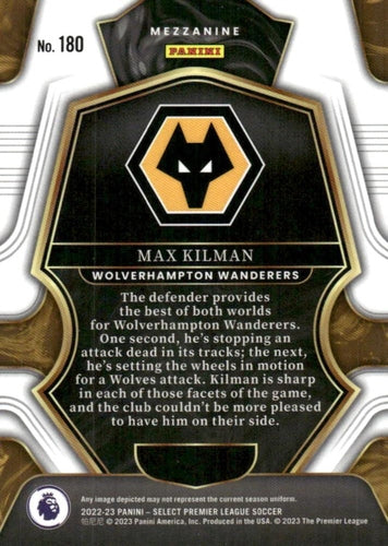 #180 Max Kilman - Wolverhampton Wanderers - 2022-23 Panini Select Premier League Soccer