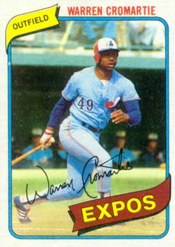 #180 Warren Cromartie - Montreal Expos - 1980 Topps Baseball