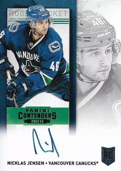 #180 Nicklas Jensen - Vancouver Canucks - 2013-14 Panini Contenders Hockey