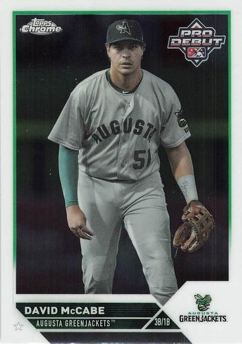 #PDC-180 David McCabe - Augusta GreenJackets - 2023 Topps Pro Debut - Chrome Baseball