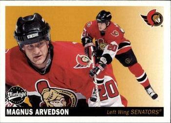 #180 Magnus Arvedson - Ottawa Senators - 2002-03 Upper Deck Vintage Hockey