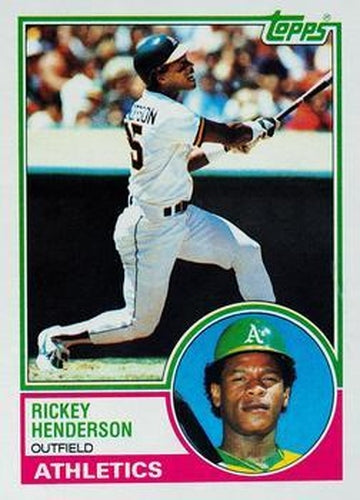 #180 Rickey Henderson - Oakland Athletics - 1983 Topps Baseball