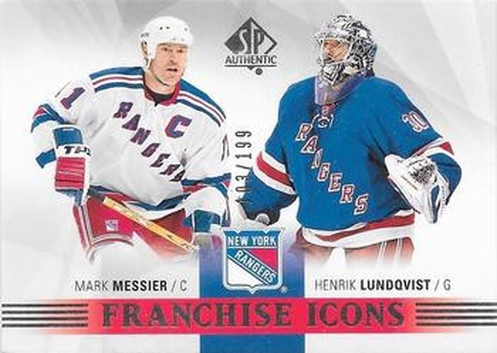 #180 Mark Messier / Henrik Lundqvist - New York Rangers - 2015-16 SP Authentic Hockey