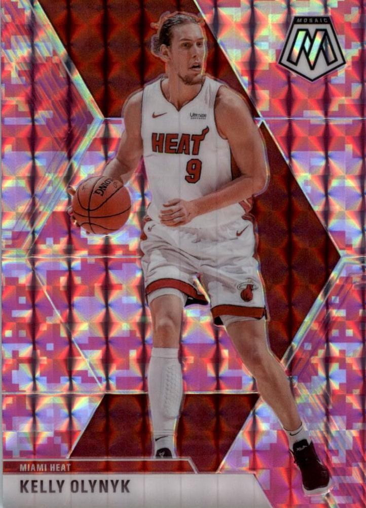 #180 Kelly Olynyk - Miami Heat - 2019-20 Panini Mosaic - Camo Pink Basketball
