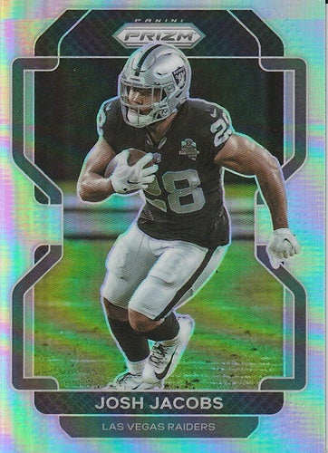 #180 Josh Jacobs - Las Vegas Raiders - 2021 Panini Prizm - Silver Football