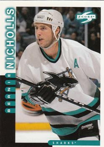 #180 Bernie Nicholls - San Jose Sharks - 1997-98 Score Hockey