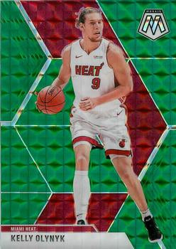 #180 Kelly Olynyk - Miami Heat - 2019-20 Panini Mosaic - Green Prizm Basketball