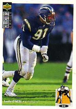 #180 Leslie O'Neal - San Diego Chargers - 1994 Collector's Choice Football