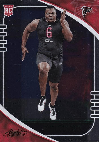 #180 Marlon Davidson - Atlanta Falcons - 2020 Panini Absolute - Green Football