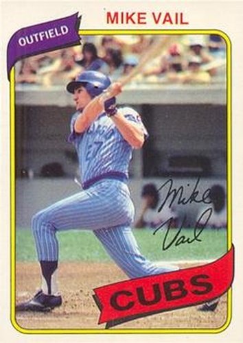 #180 Mike Vail - Chicago Cubs - 1980 O-Pee-Chee Baseball