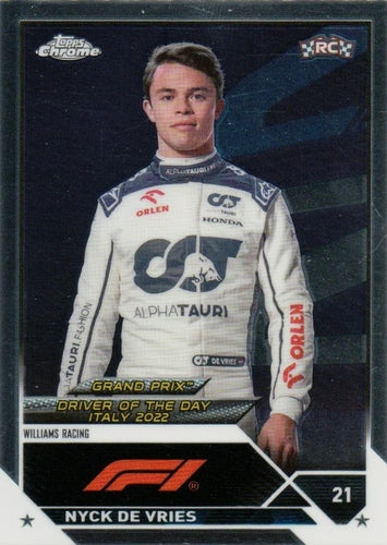 #181 Nyck De Vries - Williams Racing - 2023 Topps Chrome Formula 1 Racing