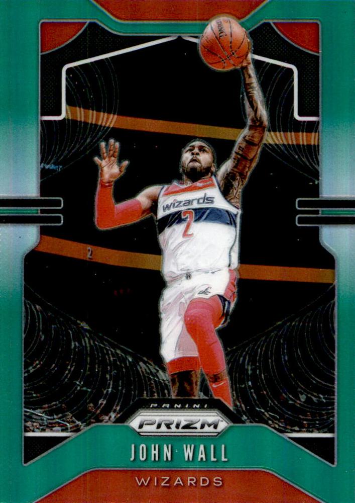 #181 John Wall - Washington Wizards - 2019-20 Panini Prizm - Prizms Green Basketball