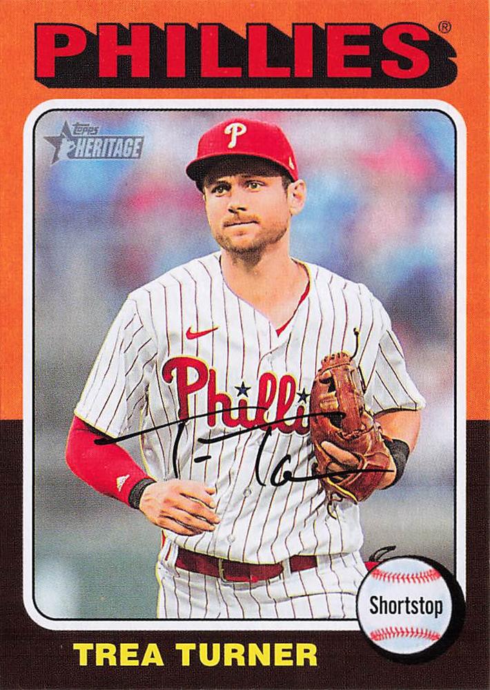 #181 Trea Turner - Philadelphia Phillies - 2024 Topps Heritage Baseball