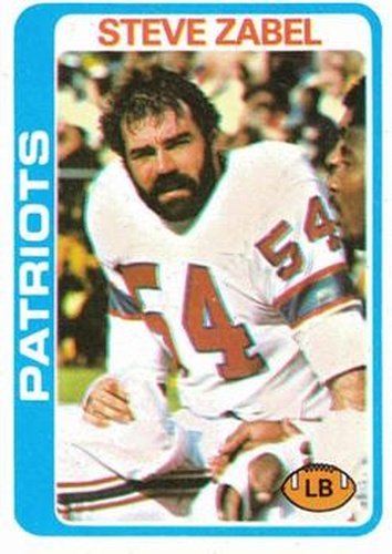 #181 Steve Zabel - New England Patriots - 1978 Topps Football