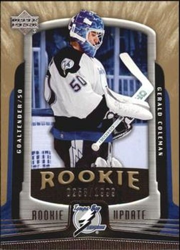 #181 Gerald Coleman - Tampa Bay Lightning - 2005-06 Upper Deck Rookie Update Hockey