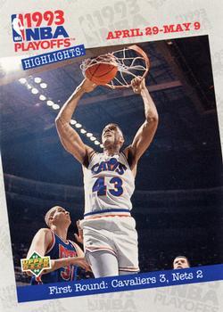 #181 First Round: Cavaliers 3, Nets 2 - Cleveland Cavaliers / New Jersey Nets - 1993-94 Upper Deck Basketball
