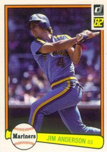 #181 Jim Anderson - Seattle Mariners - 1982 Donruss Baseball