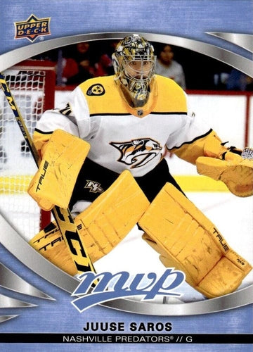 #181 Juuse Saros - Nashville Predators - 2023-24 Upper Deck MVP Hockey