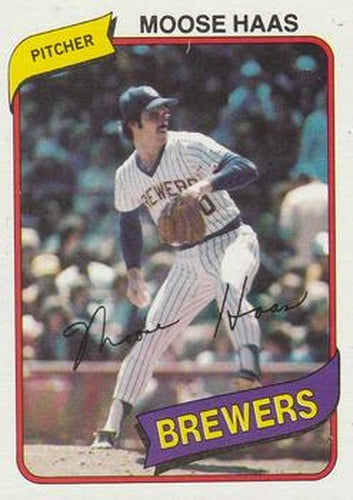 #181 Moose Haas - Milwaukee Brewers - 1980 Topps Baseball