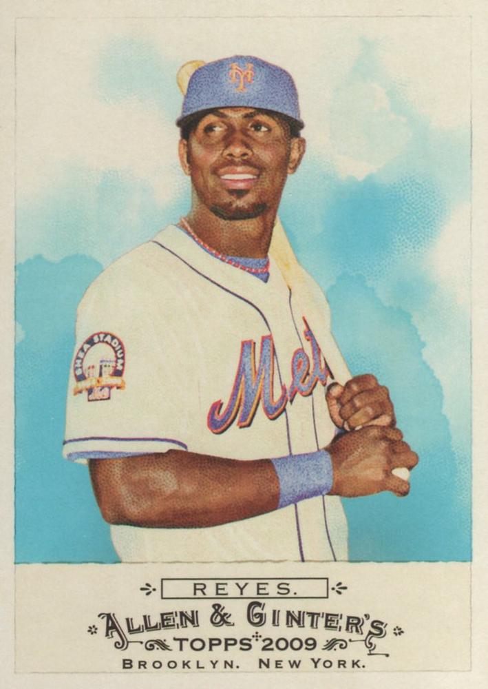 #182 Jose Reyes - New York Mets - 2009 Topps Allen & Ginter Baseball